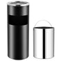 Ashtray Dustbin 30 L Steel Black