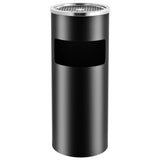 Ashtray Dustbin Hotel 30 L Steel Black - Front View
