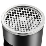 Ashtray Dustbin Hotel 30 L Steel Black - Top-Down View