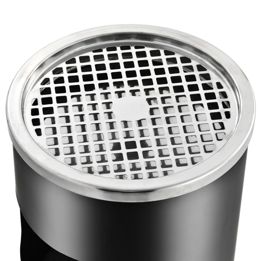 Ashtray Dustbin 30 L Steel Black