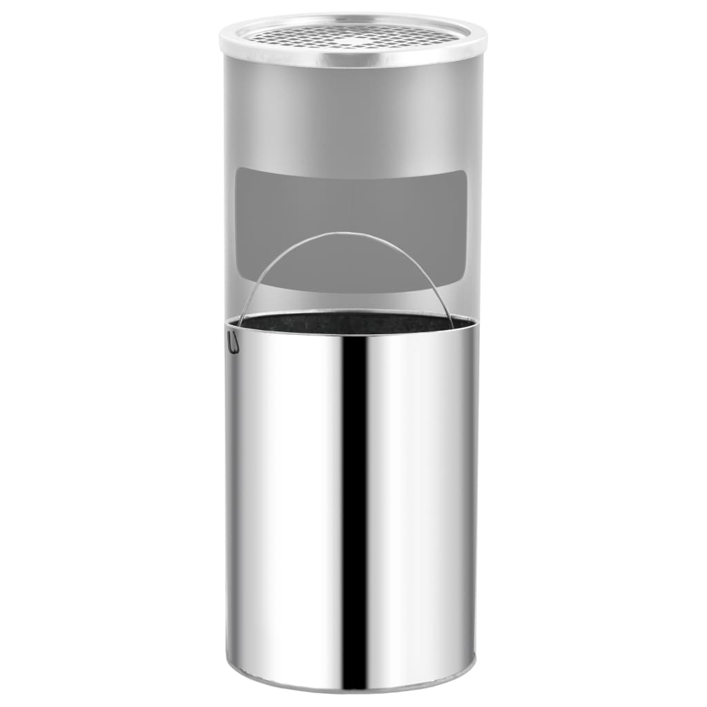 Ashtray Dustbin Hotel 30 L Steel Grey