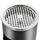 Ashtray Dustbin Hotel 30 L Steel Grey - Top-Down View