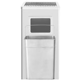 Ashtray Dustbin Hotel 45 L Stainless Steel - Side View