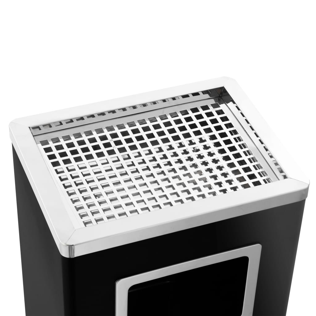 Ashtray Dustbin Hotel 45 L Steel Black