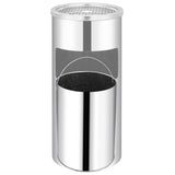 Wall Ashtray Dustbin Stainless Steel 26 L - Top-Down View
