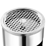 Wall Ashtray Dustbin Stainless Steel 26 L - 45-Degree Angle