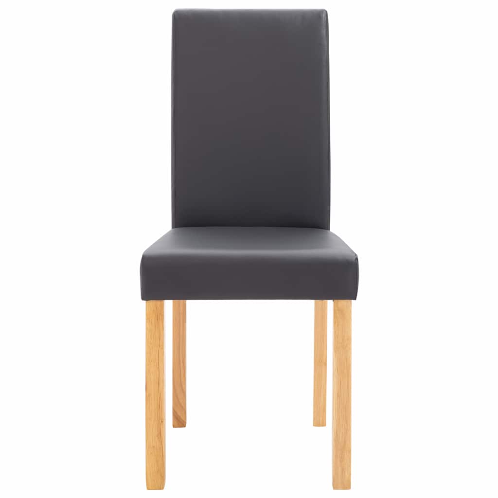 Dining Chairs 6 pcs Grey Faux Leather