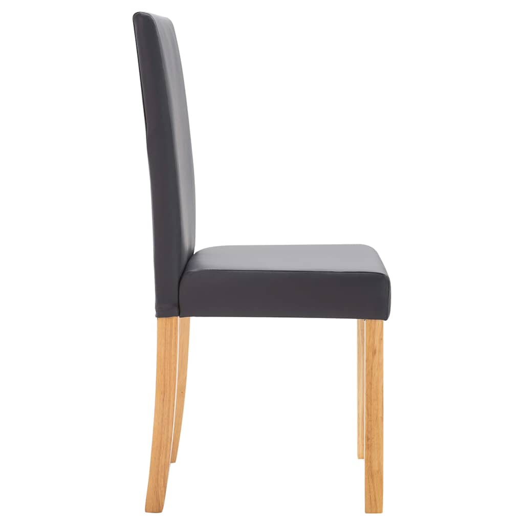 Dining Chairs 6 pcs Grey Faux Leather