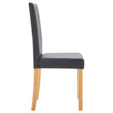 Dining Chairs 6 pcs Grey Faux Leather