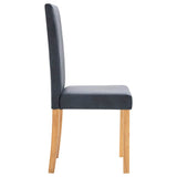 Dining Chairs 6 pcs Grey Faux Suede Leather