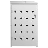 Single Wheelie Bin Shed 240 L Stainless Steel - Side View