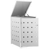 Single Wheelie Bin Shed 240 L Stainless Steel - Top-Down View