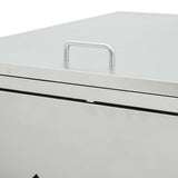 Single Wheelie Bin Shed 240 L Stainless Steel - 45-Degree Angle