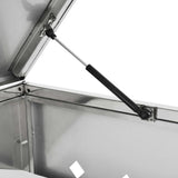 Single Wheelie Bin Shed 240 L Stainless Steel - Close-Up Angle