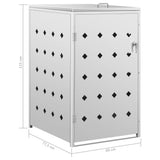Single Wheelie Bin Shed 240 L Stainless Steel - Extra Image