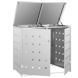 Double Wheelie Bin Shed 240 L Stainless Steel - Top-Down View