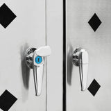 Double Wheelie Bin Shed 240 L Stainless Steel - Low Angle