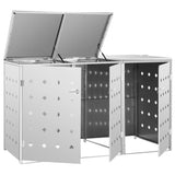 Triple Wheelie Bin Shed 240 L Stainless Steel - Top-Down View