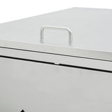 Quadruple Wheelie Bin Shed 240 L Stainless Steel - Top-Down View