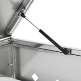 Quadruple Wheelie Bin Shed 240 L Stainless Steel - Rear View