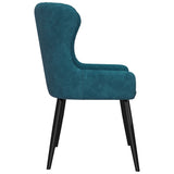 Dining Chairs 2 pcs Blue Velvet - Top-Down View