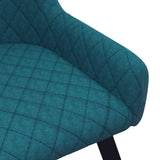 Dining Chairs 2 pcs Blue Velvet - Rear View
