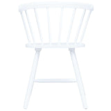 Dining Chairs 6 pcs White Solid Rubber Wood