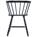 Dining Chairs 6 pcs Black Solid Rubber Wood