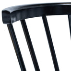 Dining Chairs 6 pcs Black Solid Rubber Wood