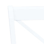 Dining Chairs 6 pcs White Solid Rubber Wood