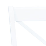 Dining Chairs 6 pcs White Solid Rubber Wood - 45-Degree Angle