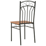 Dining Chairs 4 pcs Brown MDF - 45-Degree Angle