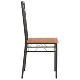 Dining Chairs 2 pcs Brown MDF - 45-Degree Angle
