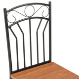 Dining Chairs 2 pcs Brown MDF - Rear View