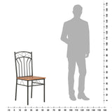 Dining Chairs 2 pcs Brown MDF - Low Angle
