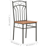 Dining Chairs 2 pcs Brown MDF - Extra Image
