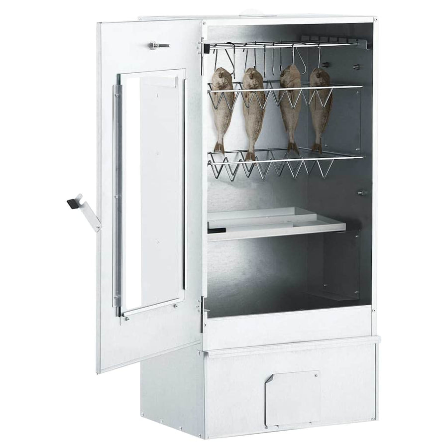 BBQ Oven Smoker with 1kg Wood Chips 44.5x29x83 cm