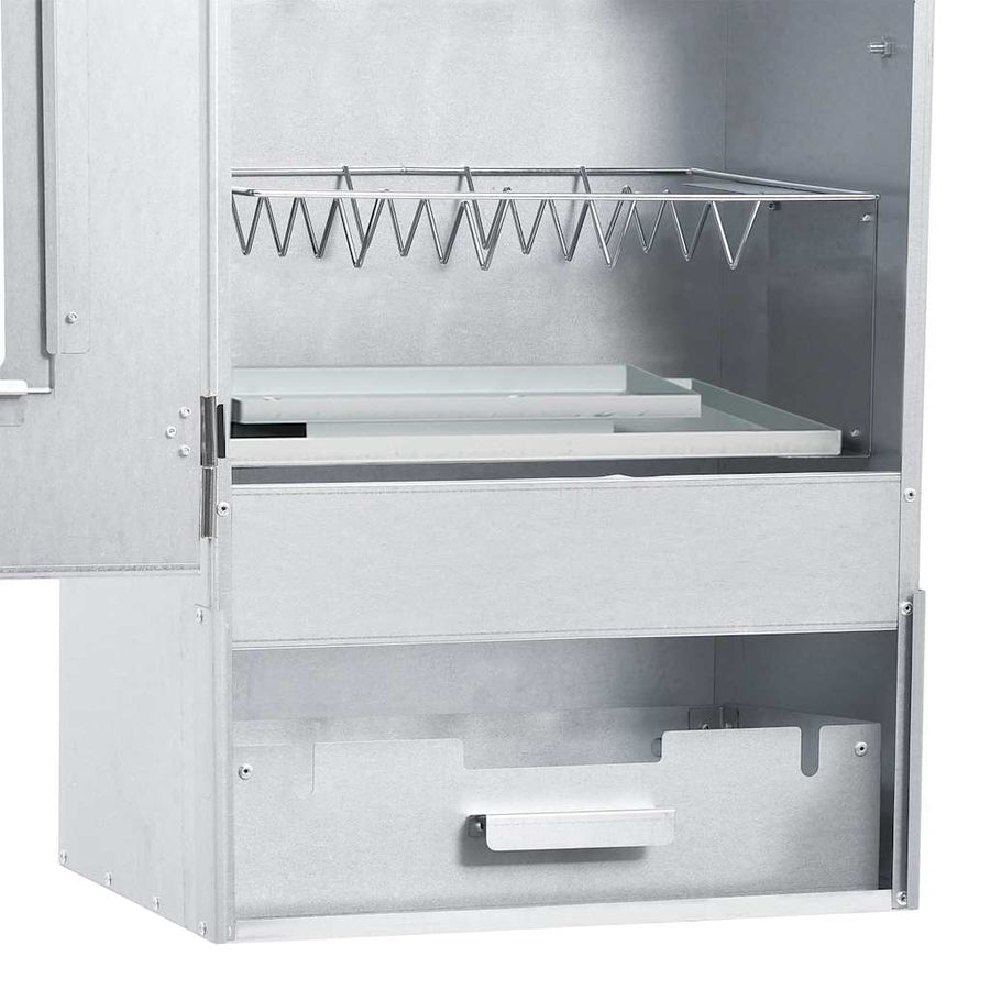 BBQ Oven Smoker with 1kg Wood Chips 44.5x29x83 cm
