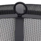 Outdoor Fire Pit with Grill Stainless Steel 76 cm - Close-Up Angle