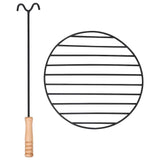 Outdoor Fire Pit with Grill Stainless Steel 76 cm - Extra Image