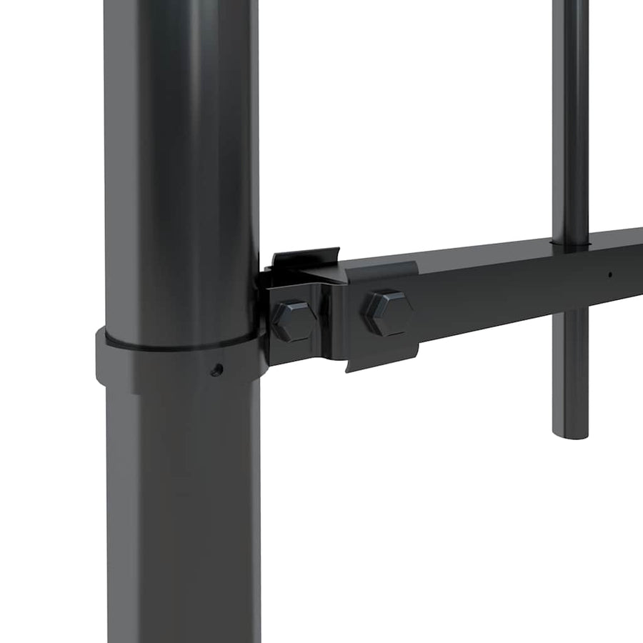 Garden Fence with Spear Top Steel 337x60 cm Black