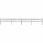 Garden Fence with Spear Top Steel 671x60 cm Black