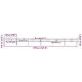 Garden Fence with Spear Top Steel 1070x60 cm Black