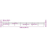 Garden Fence with Spear Top Steel 1248x60 cm Black