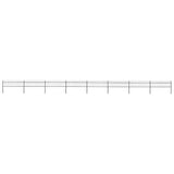 Garden Fence with Spear Top Steel 1426x60 cm Black