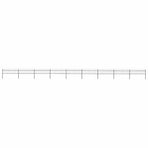 Garden Fence with Spear Top Steel 1506x60 cm Black