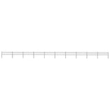 Garden Fence with Spear Top Steel 1781.5x60 cm Black