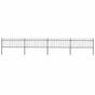Garden Fence with Spear Top Steel 671x80 cm Black
