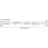 Garden Fence with Spear Top Steel 1248x80 cm Black