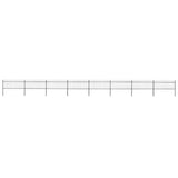 Garden Fence with Spear Top Steel 1426x80 cm Black